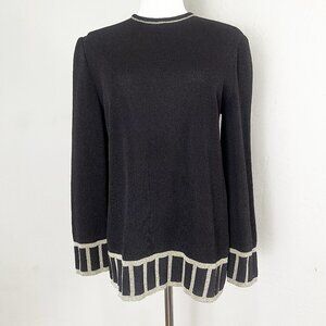 Castleberry Sweater‎ Womens 8 Brown Gold Zip Close Vintage USA Made Old Money